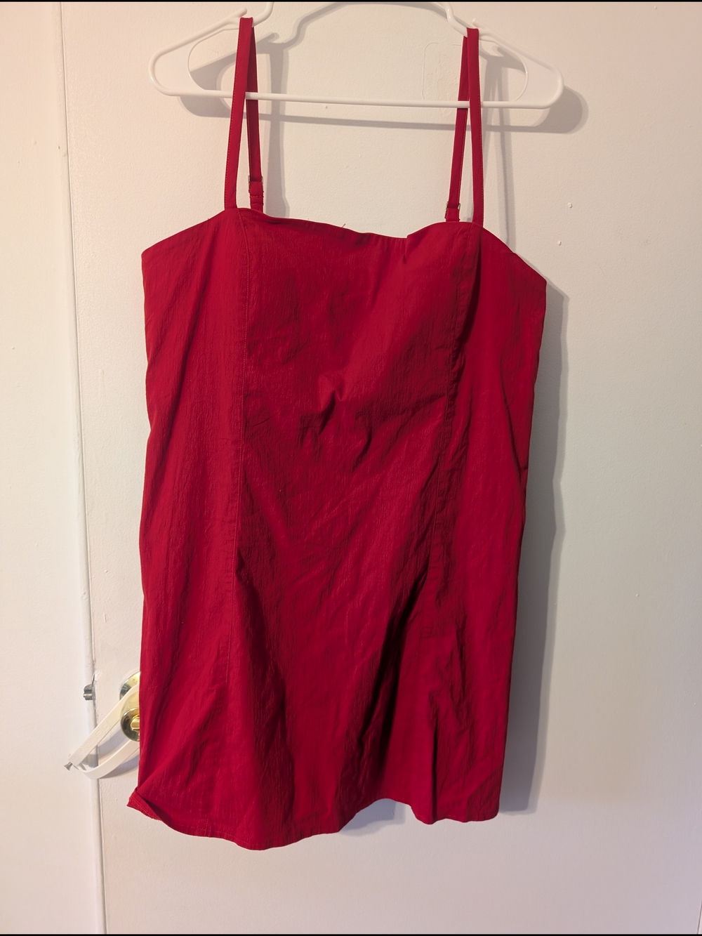 Abercrombie & Fitch Red Spaghetti Strap Camisole Dress